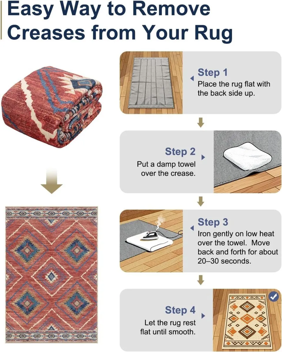 Machine Washable Rugs for Living Room 150x210 cm - Image 3