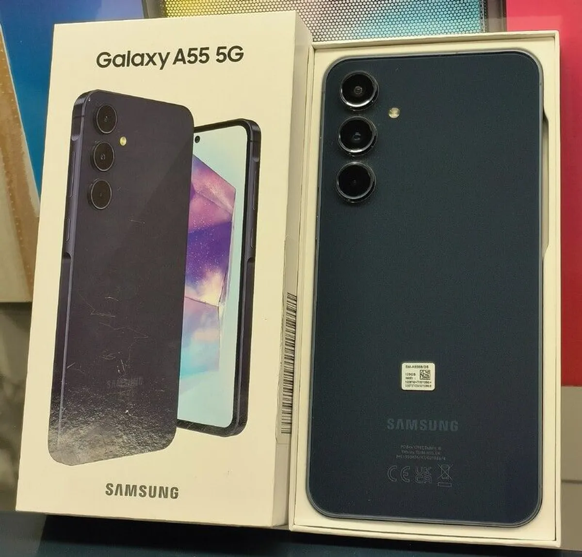 Samsung Galaxy A55 (5G) 128GB/ 8GB RAM Dual Sim Unlocked Black (Demo/Display Unit) Like New - Image 1