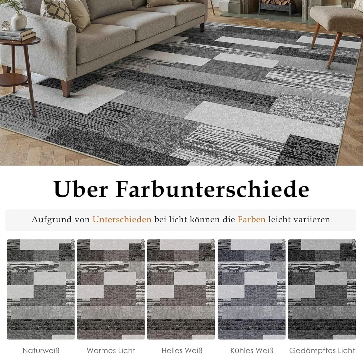 Black Rugs Living Room Area Rug 200x300cm Bedroom - Image 2