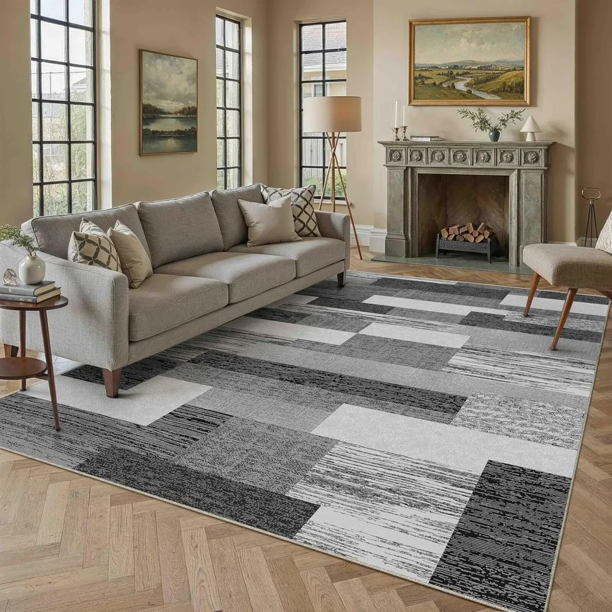 Black Rugs Living Room Area Rug 200x300cm Bedroom - Image 3