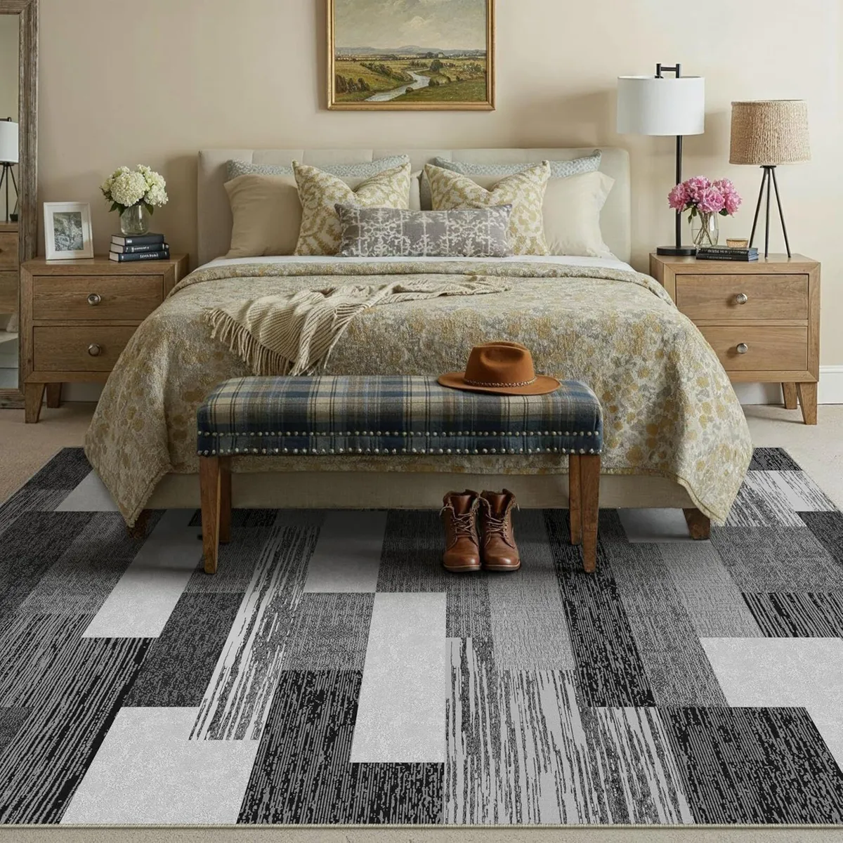 Black Rugs Living Room Area Rug 200x300cm Bedroom - Image 4