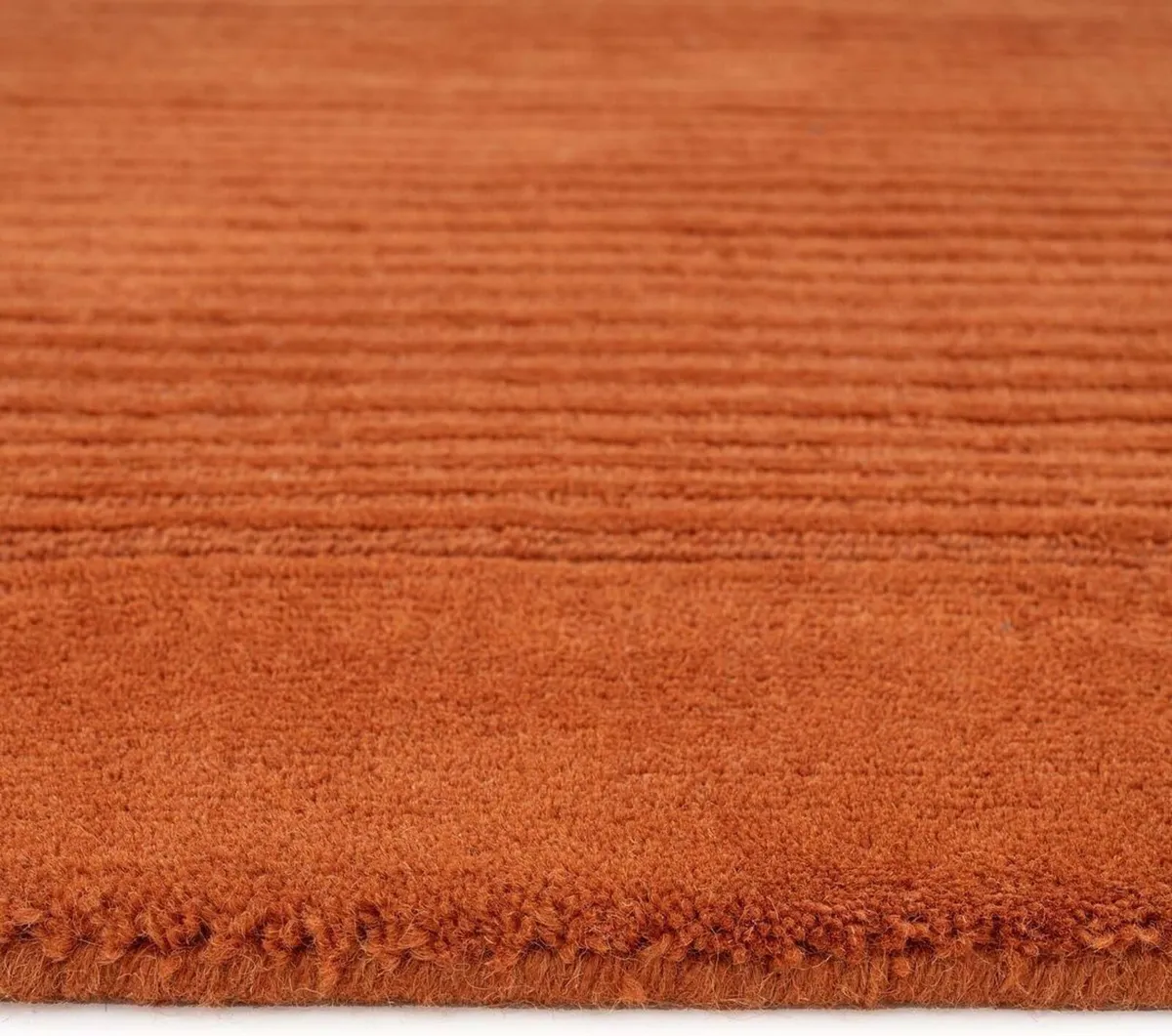 Terracotta Rug 100% Wool Thick Scandi Cosy Living - Image 2