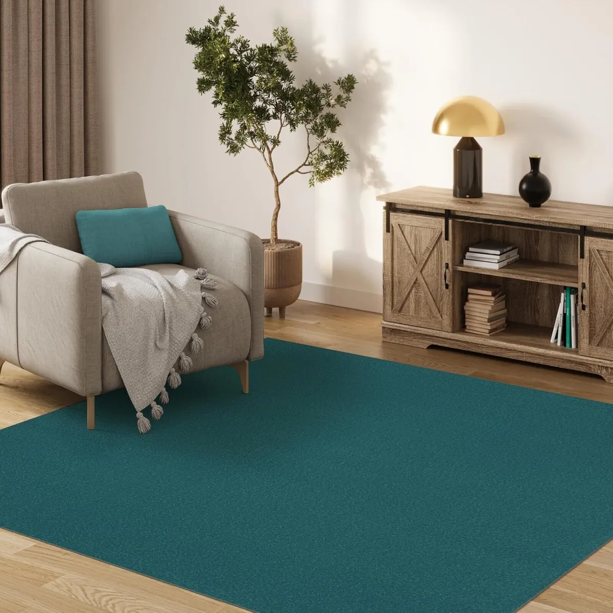 Mono Square Area Rug Indoor Outdoor Short Pile - Image 4