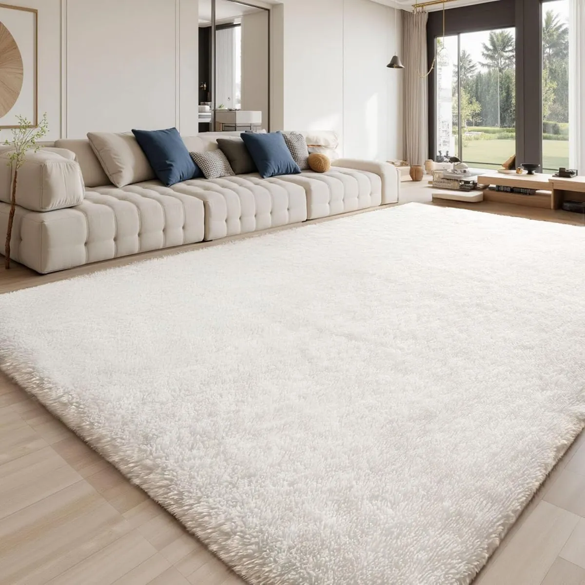 Rugs Living Room 240x340cm Ivory Area for Bedroom - Image 1