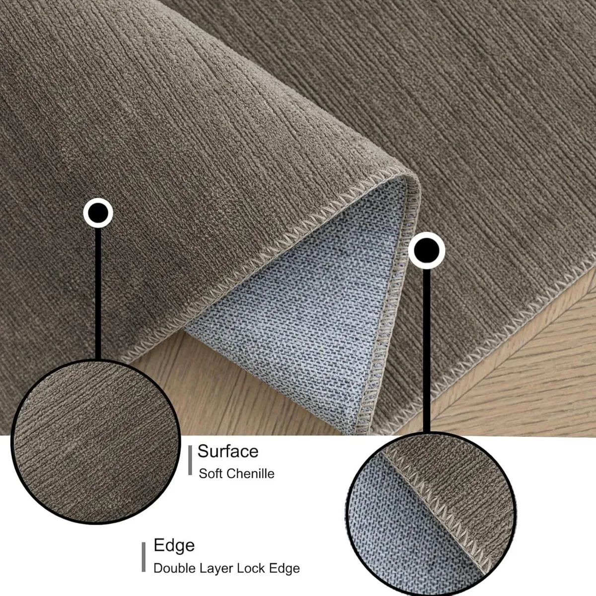 Rugs Living Room Low Pile Soft for Bedroom Non - Image 2