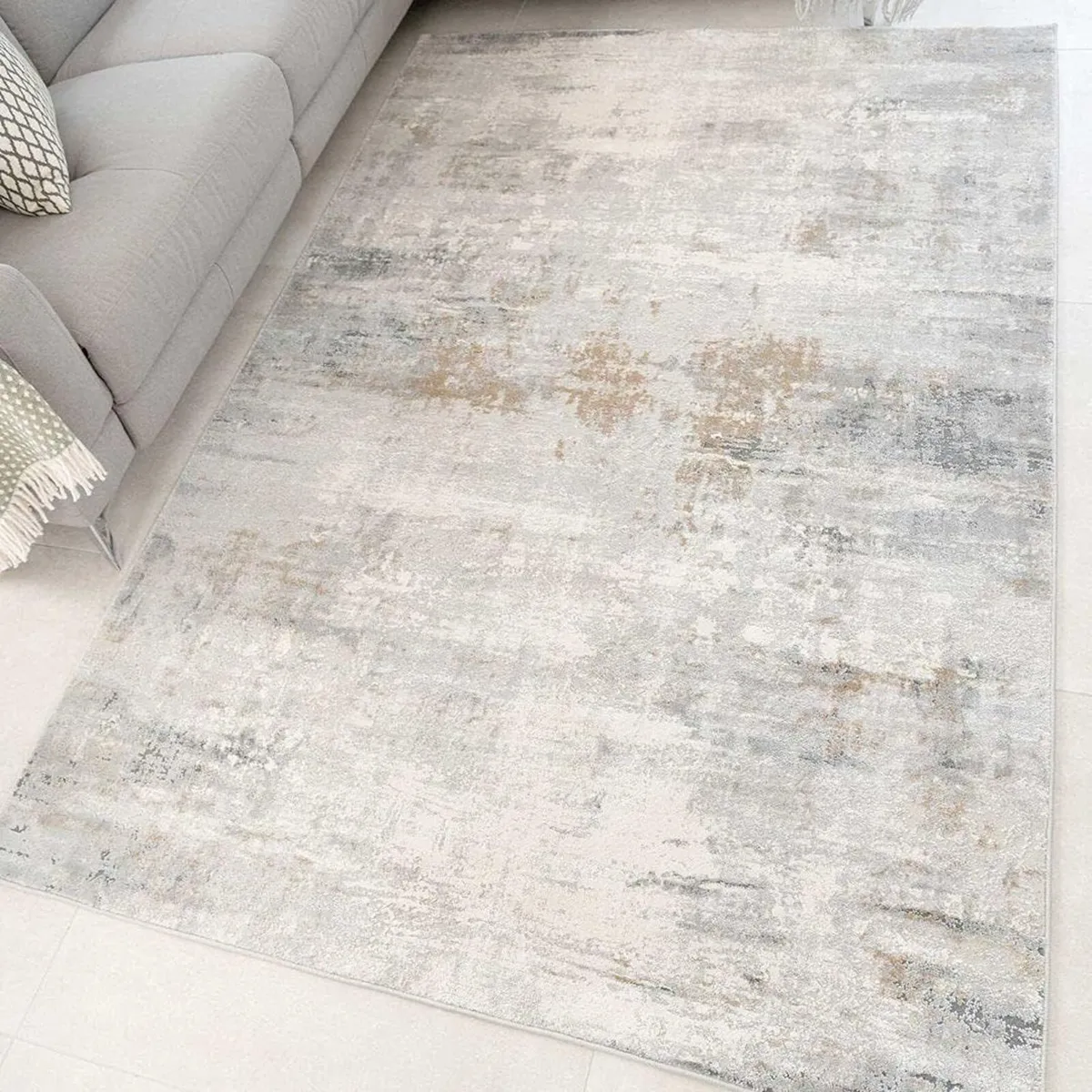 Designer Antique Polyester Abstract Painterly - Image 1