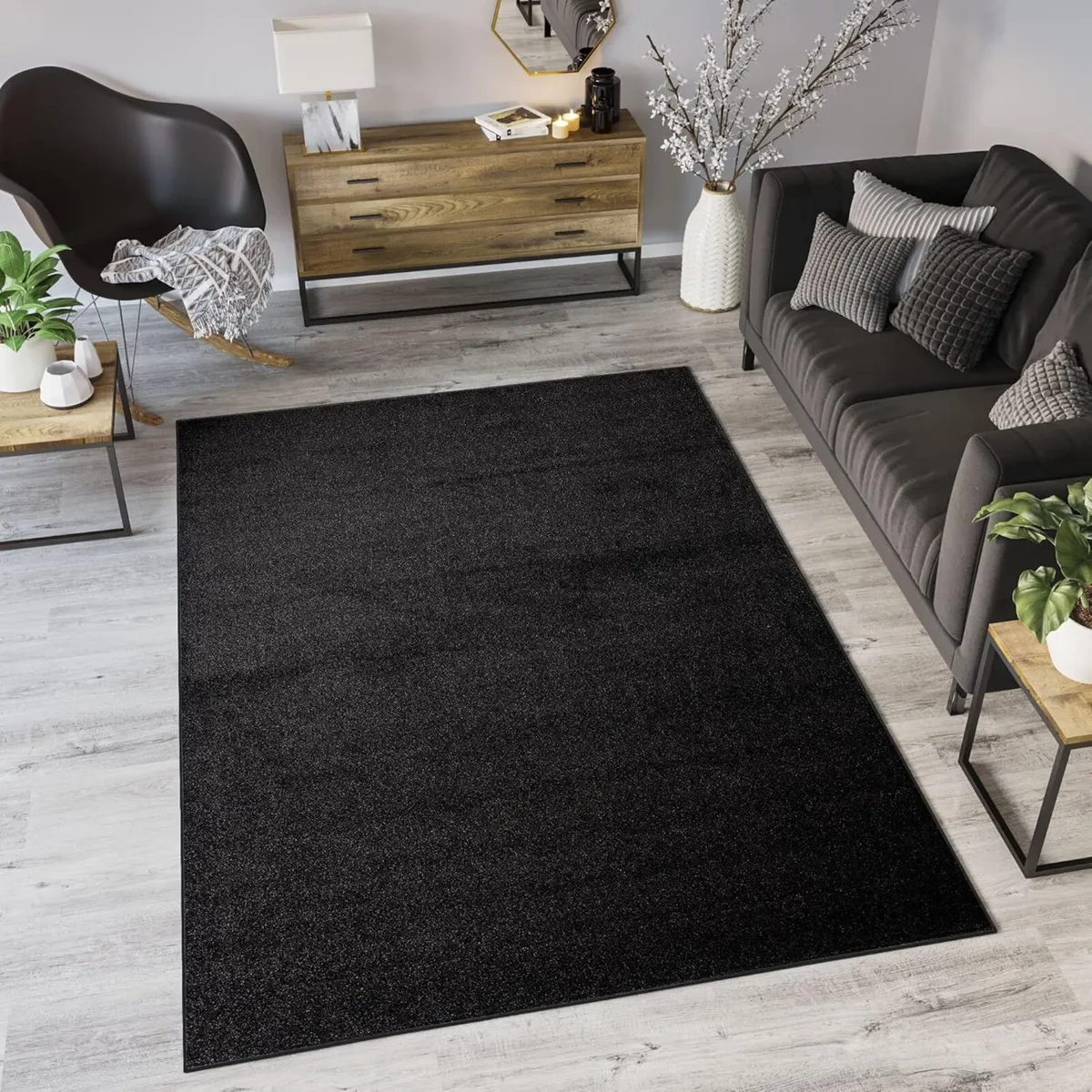 Area Rug Noyan Living Room Bedroom Plain Monochrom - Image 1