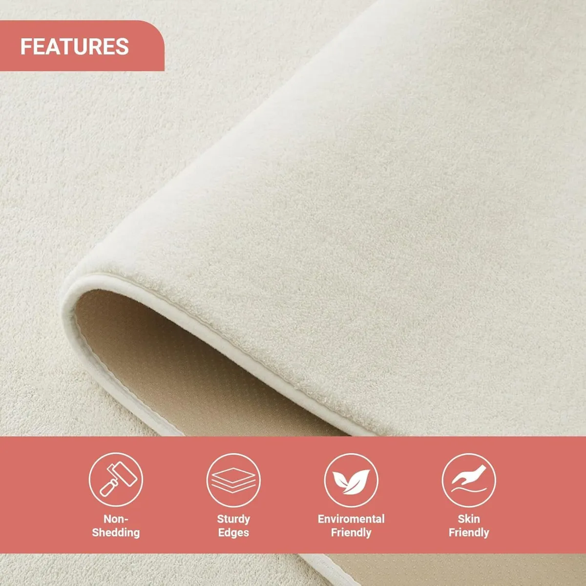 Relax Rugs Living Room 100% Polyester Non Slip - Image 3