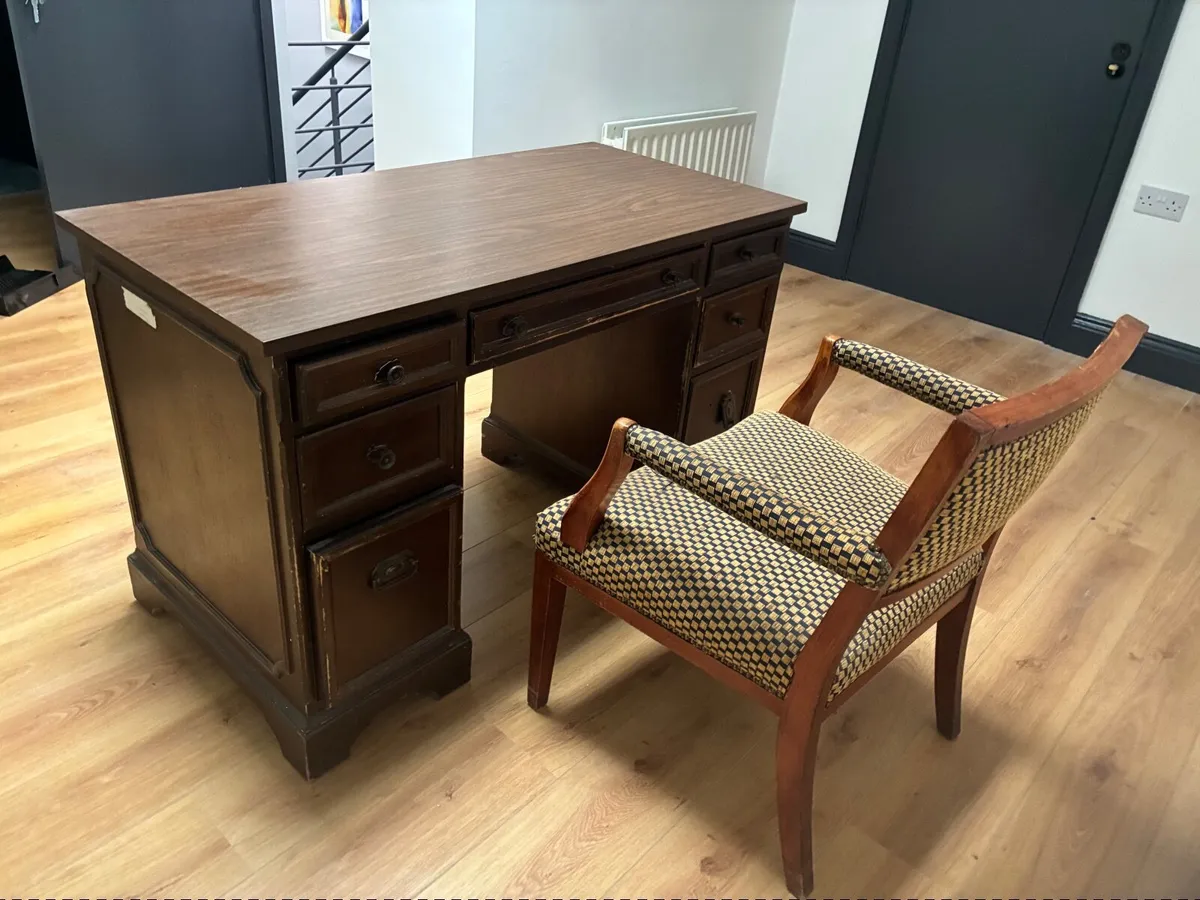 Solid wood office desks and chairs - Image 2