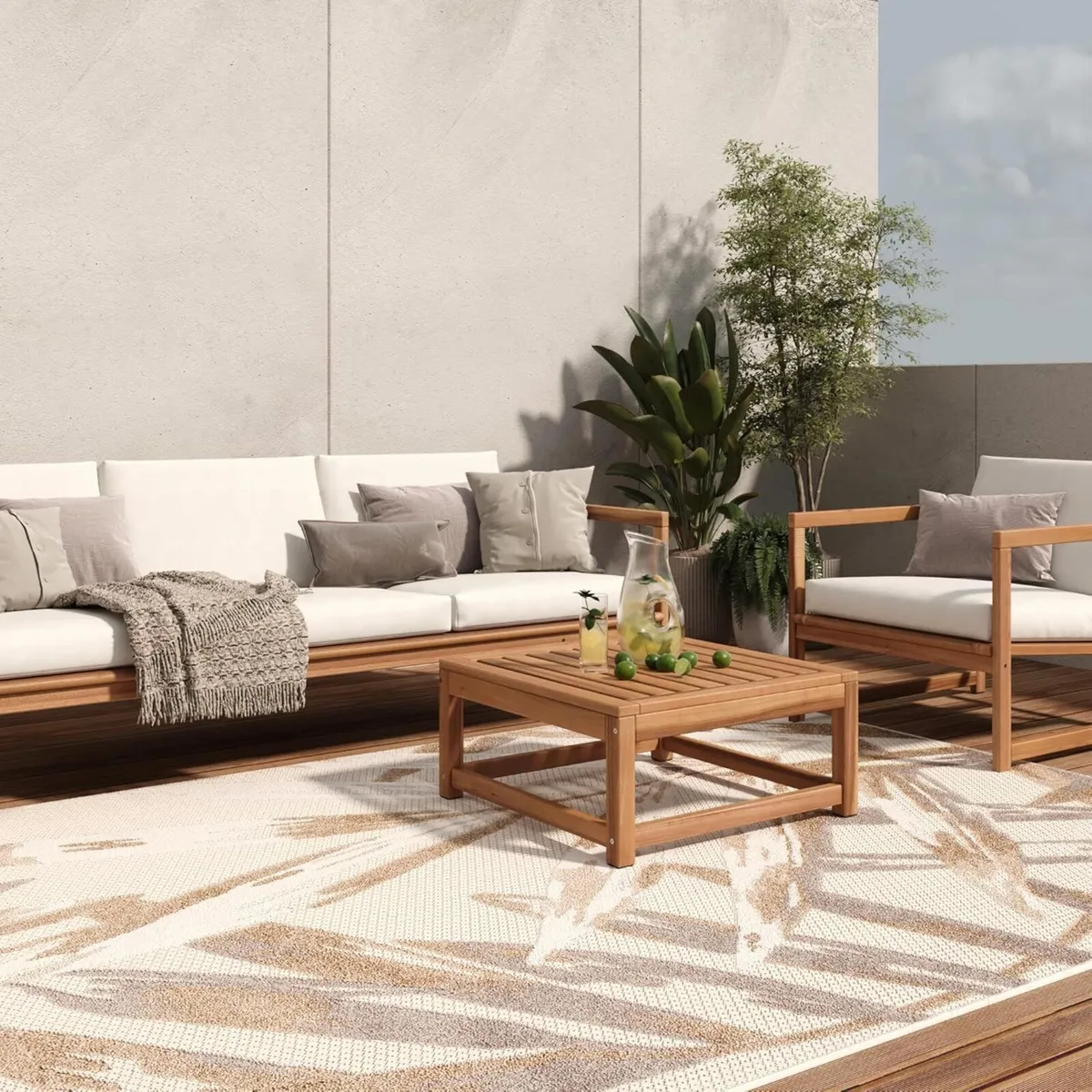 Patio Outdoor Indoor Area Rug Sisal Modern - Image 3