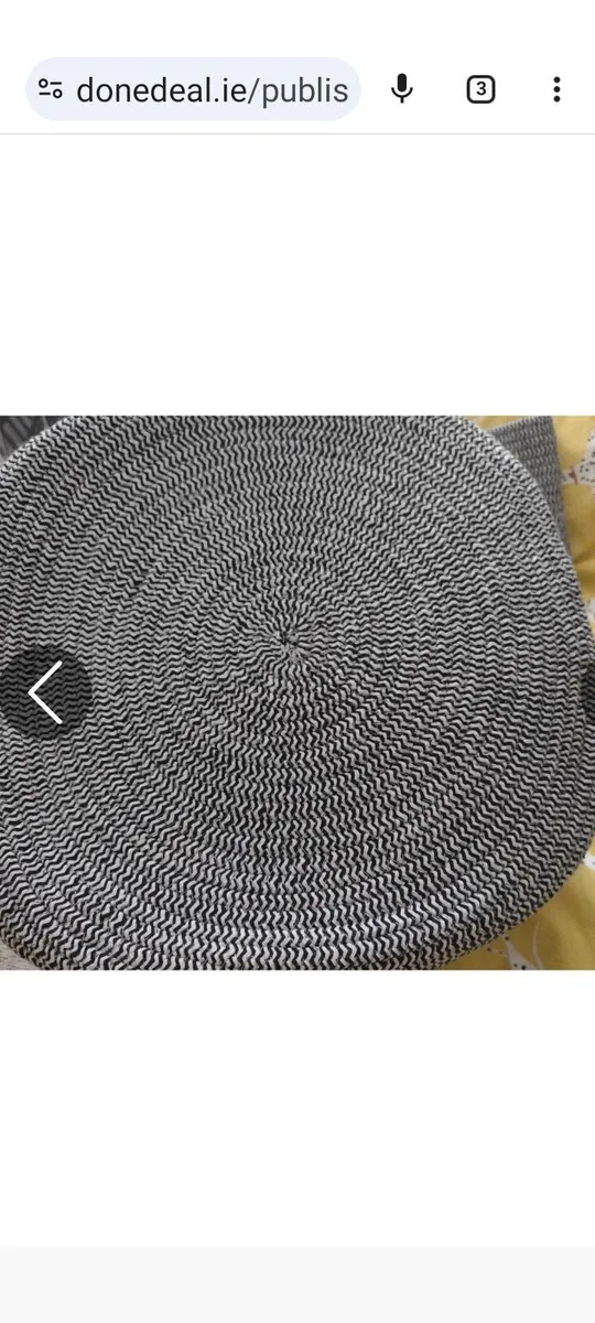 Large woven storage basket with handles - Image 3