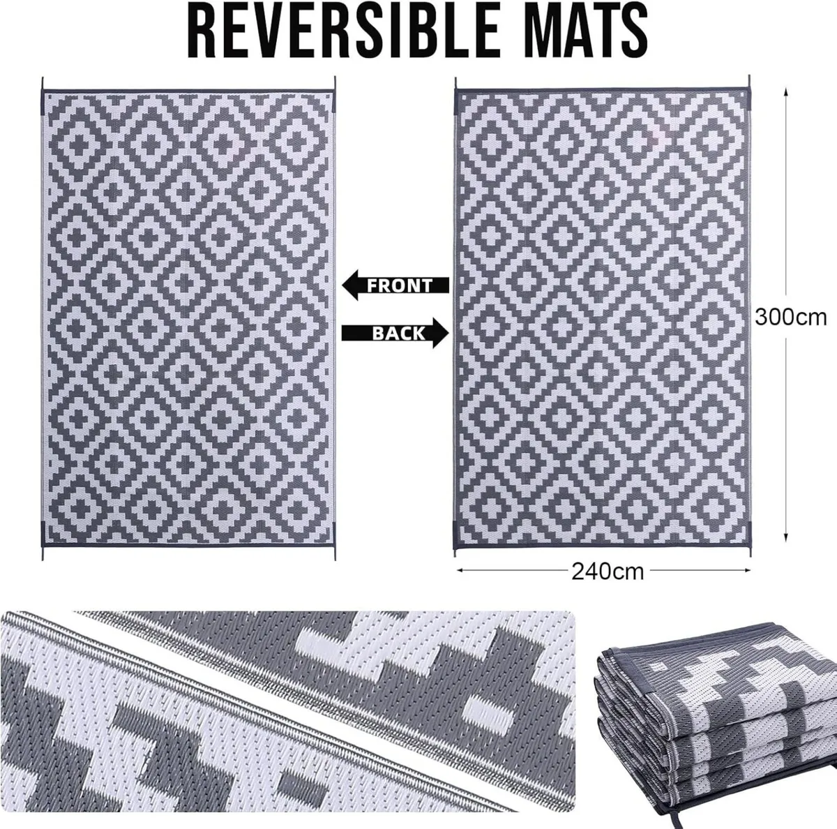 Waterproof Outdoor Rug Anti-slip Reversible - Image 2