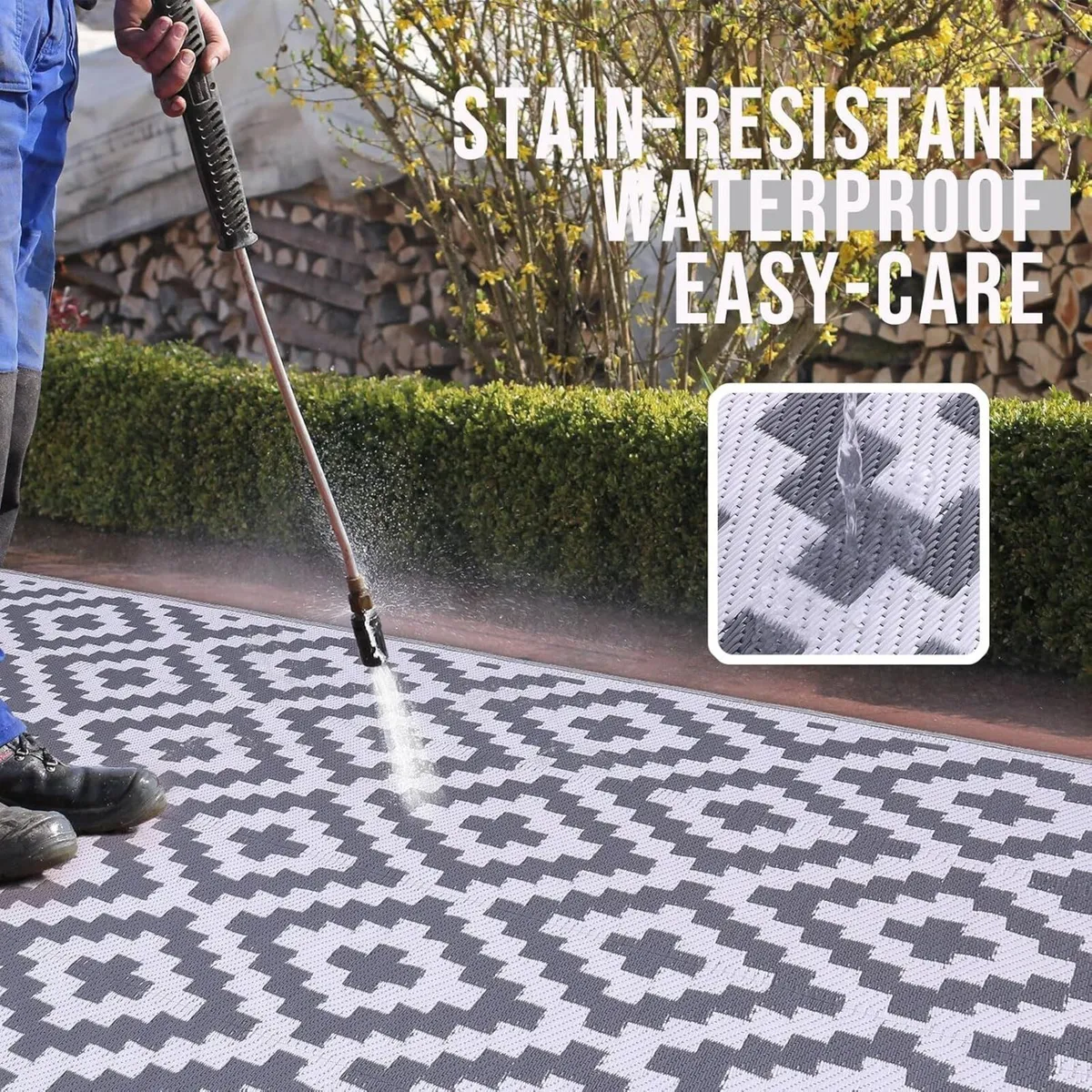 Waterproof Outdoor Rug Anti-slip Reversible - Image 3