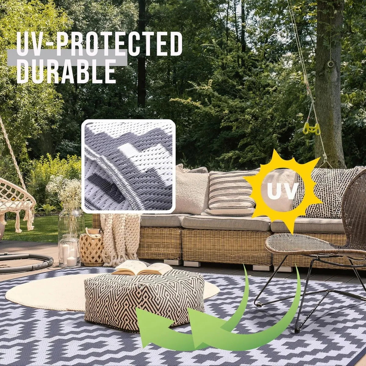 Waterproof Outdoor Rug Anti-slip Reversible - Image 4