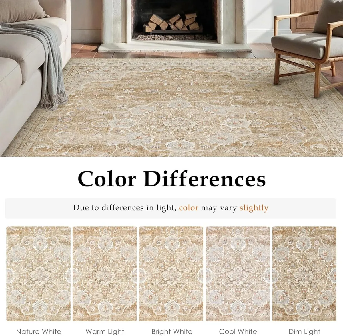 Vintage Living Room Area Brown Rug 240x300cm - Image 2