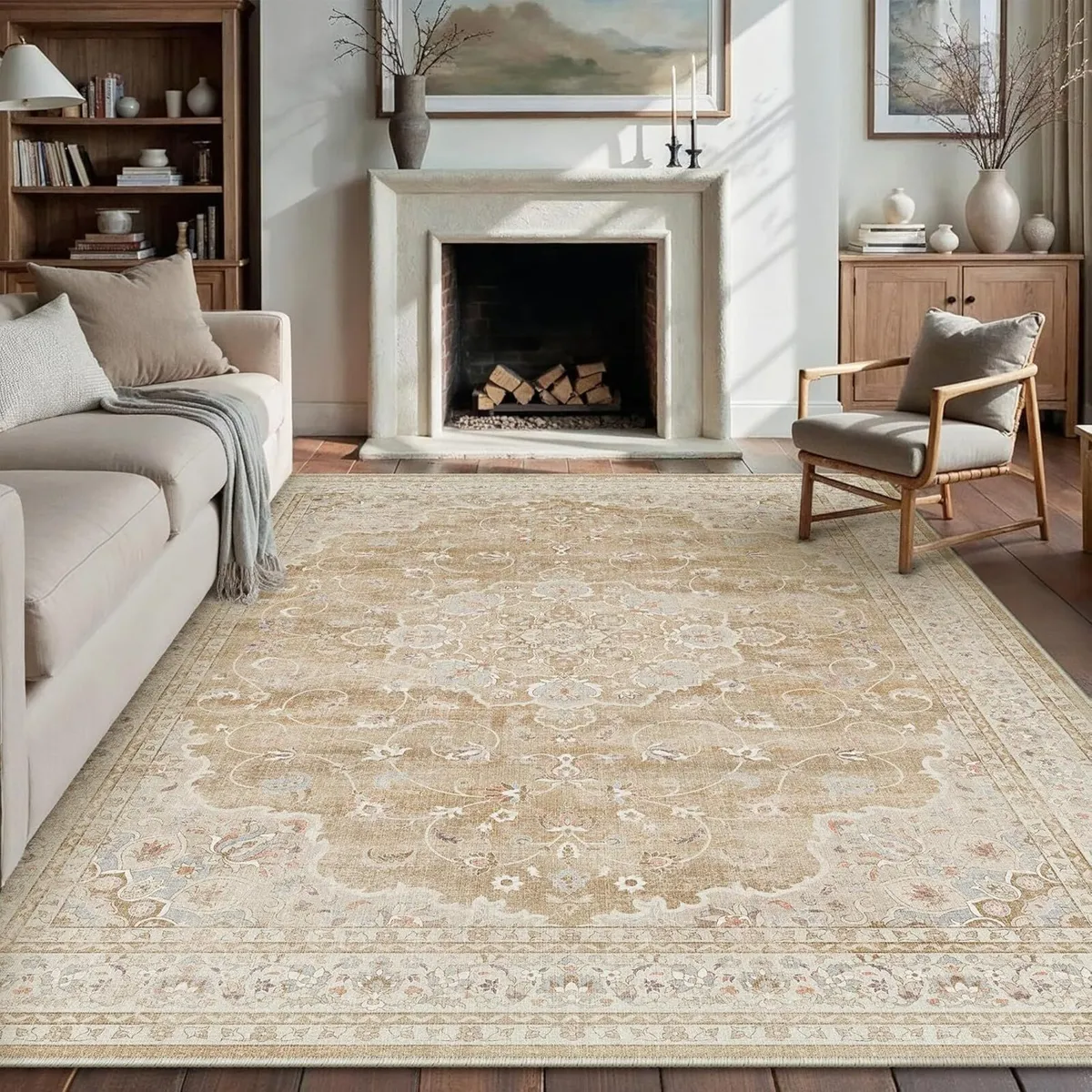 Vintage Living Room Area Brown Rug 240x300cm - Image 4