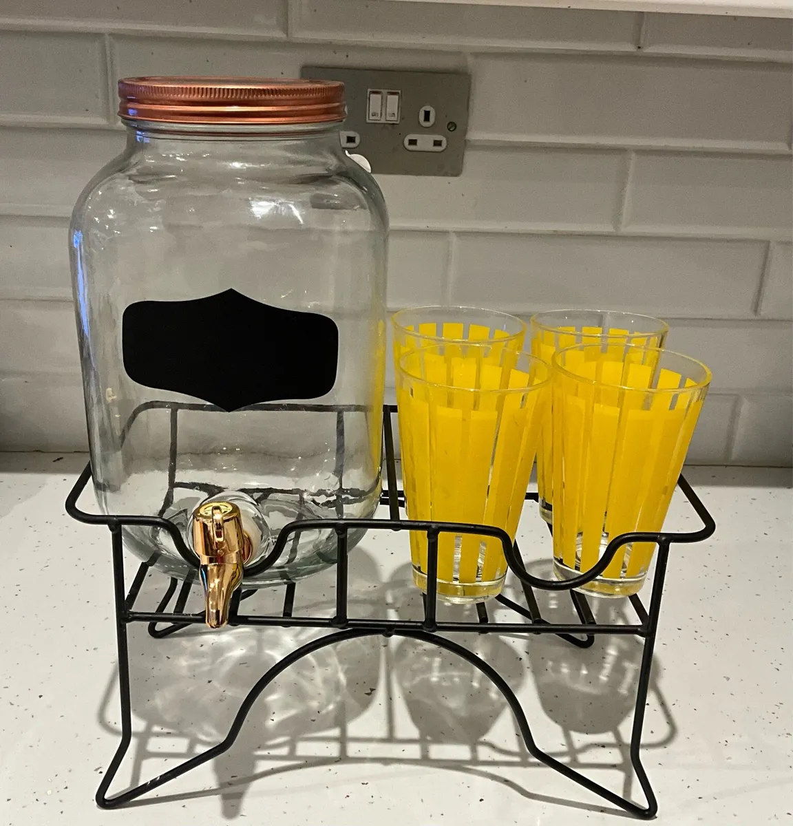 Large Beverage Dispenser on Stand - Image 1