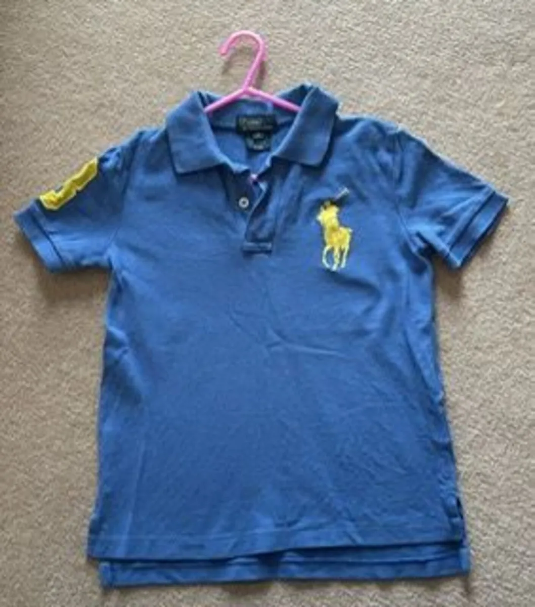 Ralph Lauren Blue Polo Tshirt age 6-7 - Image 1