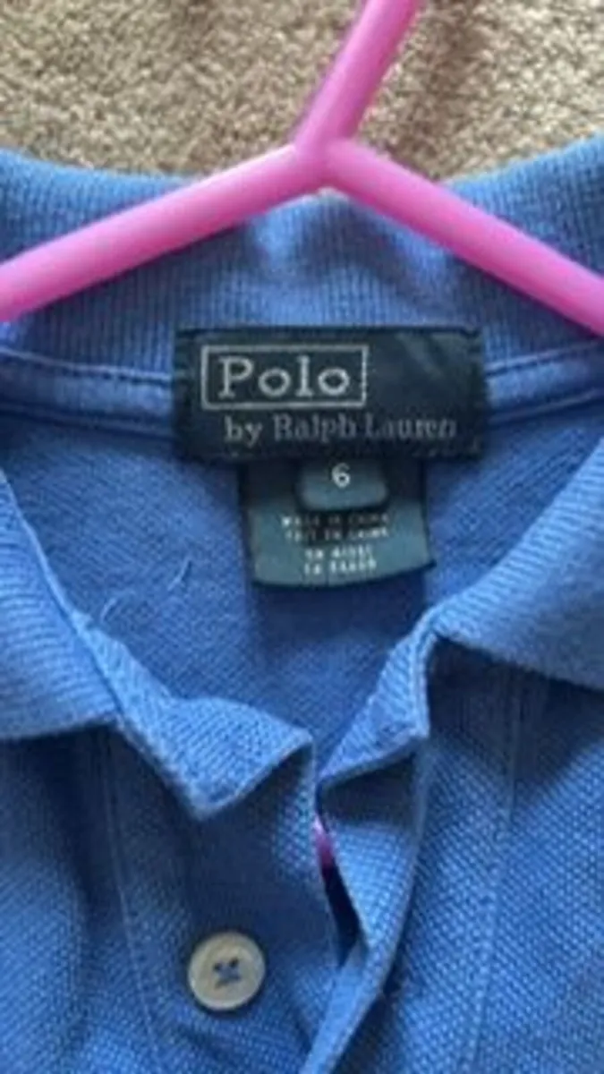 Ralph Lauren Blue Polo Tshirt age 6-7 - Image 3
