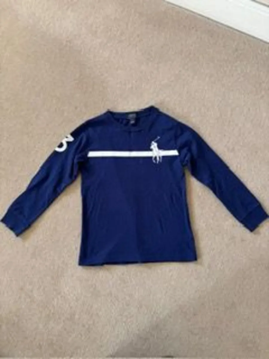 Ralph Lauren Navy long Sleeve Top age 6-7 - Image 1