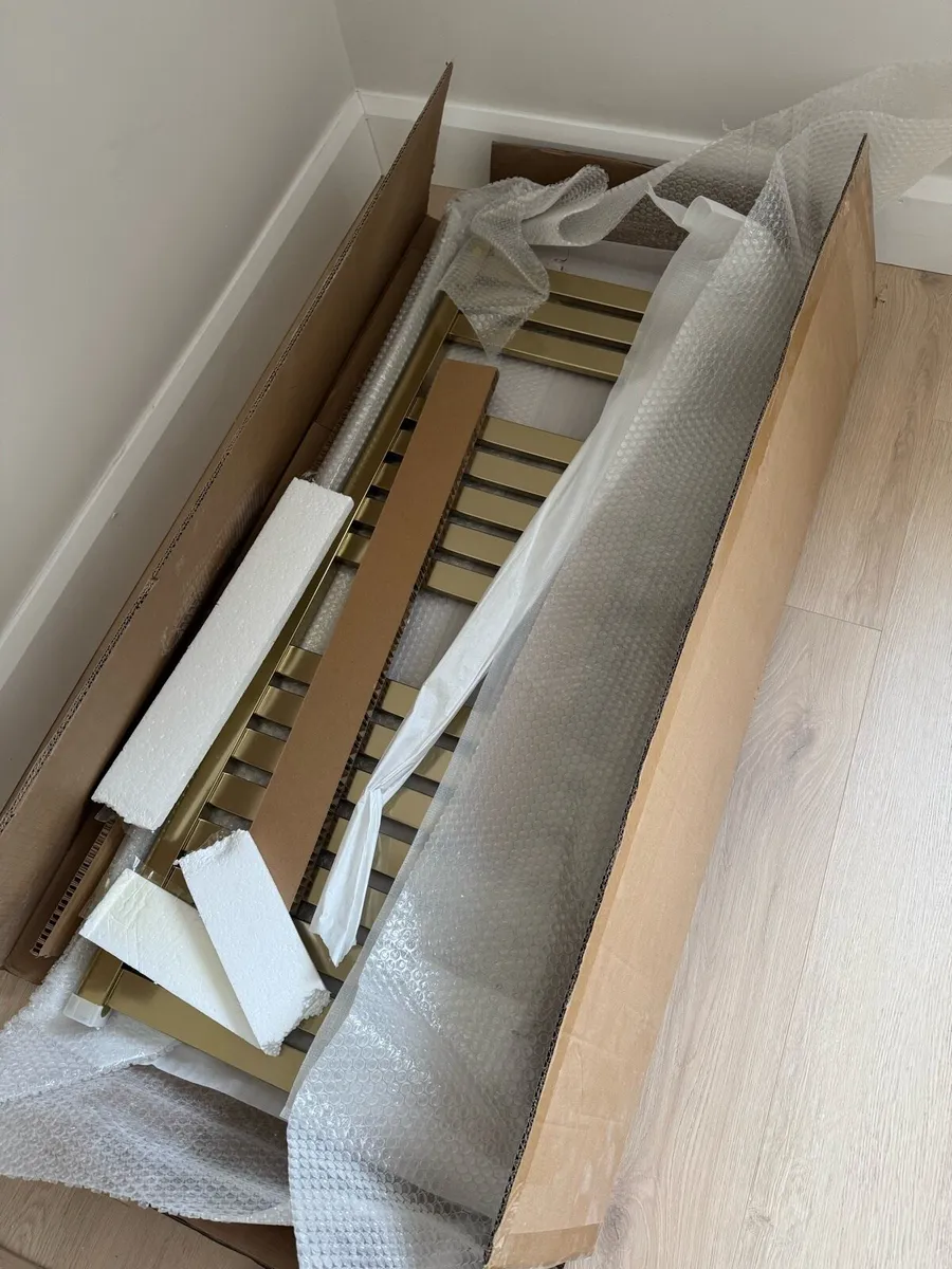 Sonas Towel Radiator - Brushed Gold 1200x500 - Image 3