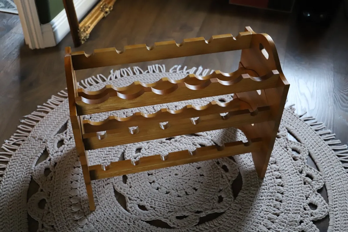 Wooden wine racks. - Image 4