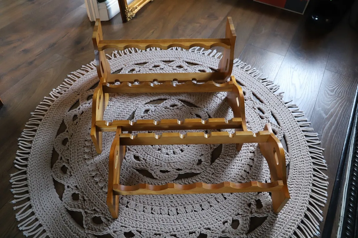 Wooden wine racks. - Image 1