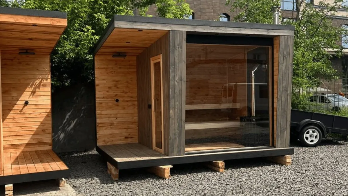 Outdoor Sauna with Shower 2.6 × 3.5 m - Image 3