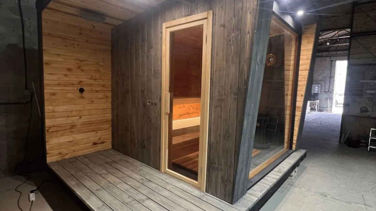 Outdoor Sauna with Shower 2.6 × 3.5 m - Image 4