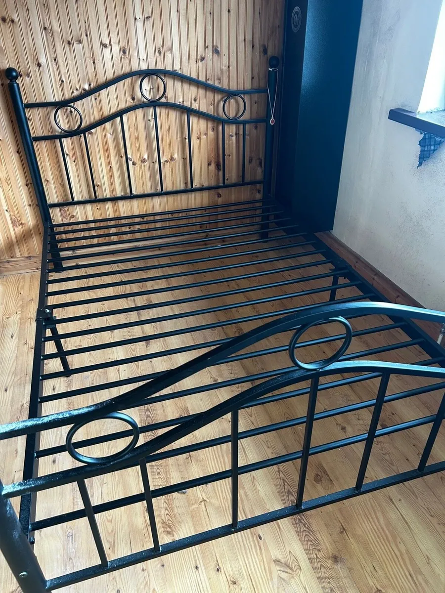 Double metal bed frame