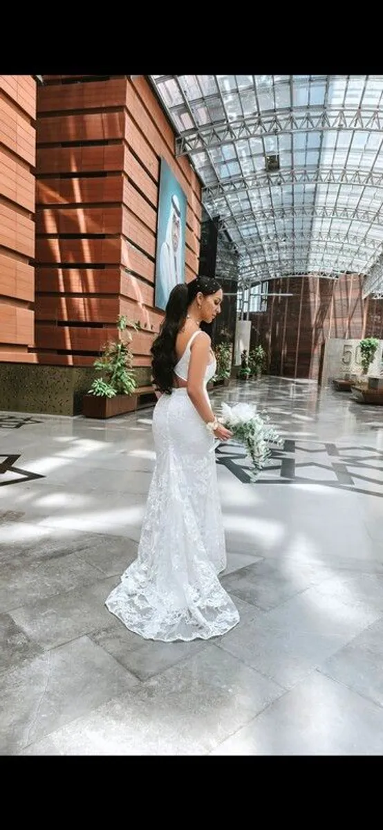 Wedding Dress/shoes/veil - Image 1