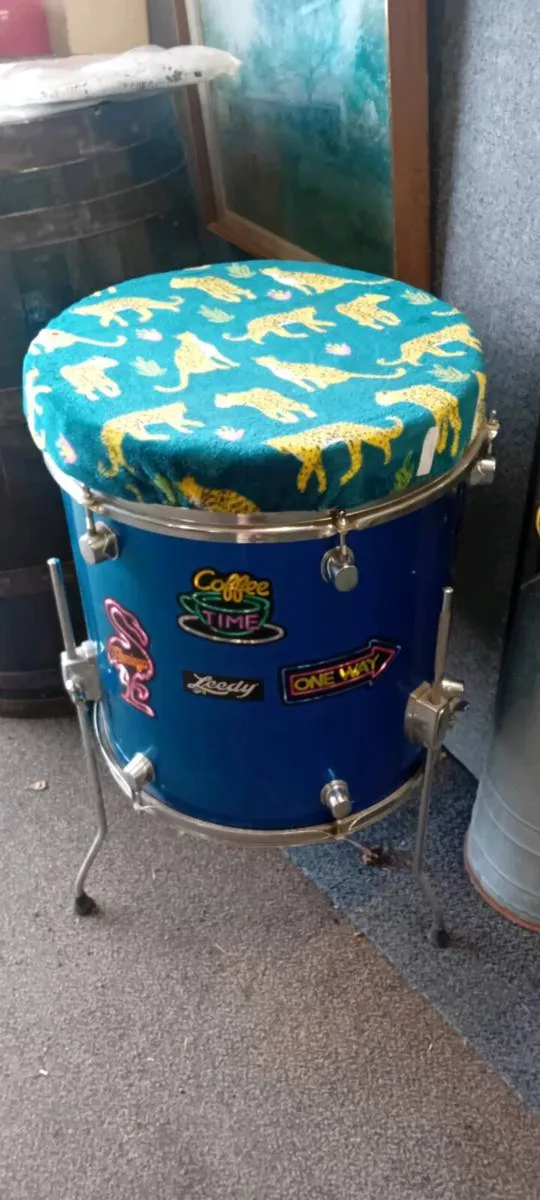 Upcycled Drum Bar Stool