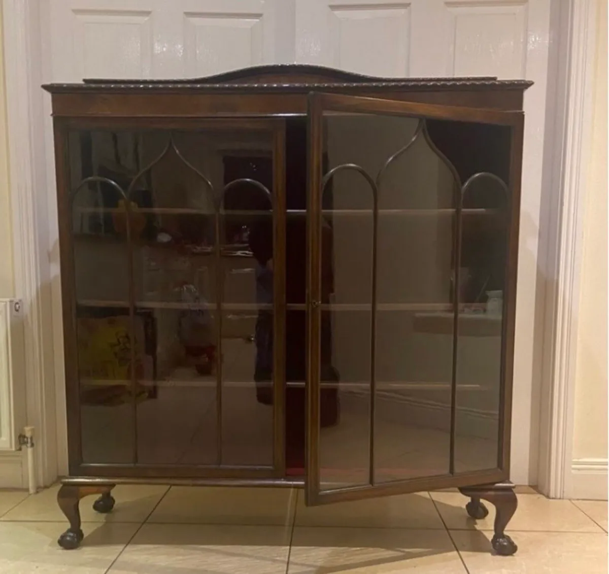 Edwardian Queen Anne bookcase dresser - Image 2