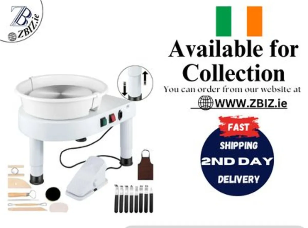 350W 28cm Pottery Wheel for Adults Electric - Image 1