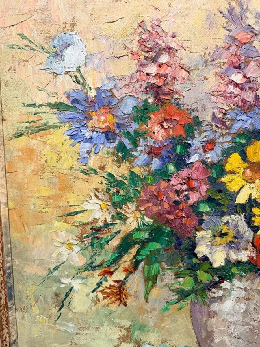 Oil Painting By Armand Lacour Still Life, Signed And Dated 1953 - Image 2