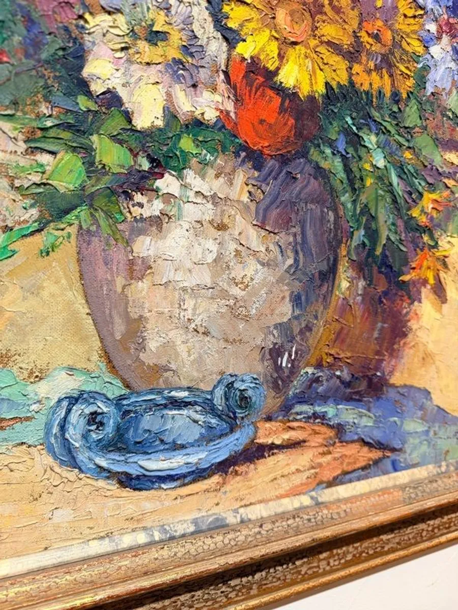 Oil Painting By Armand Lacour Still Life, Signed And Dated 1953 - Image 3