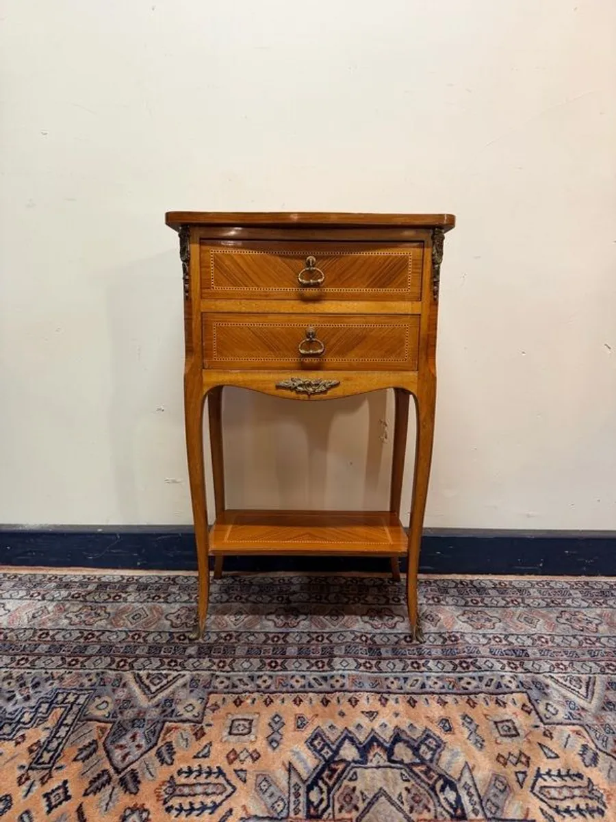 20th Century French Mahogany Chest of Drawers with Brass Details - Image 1