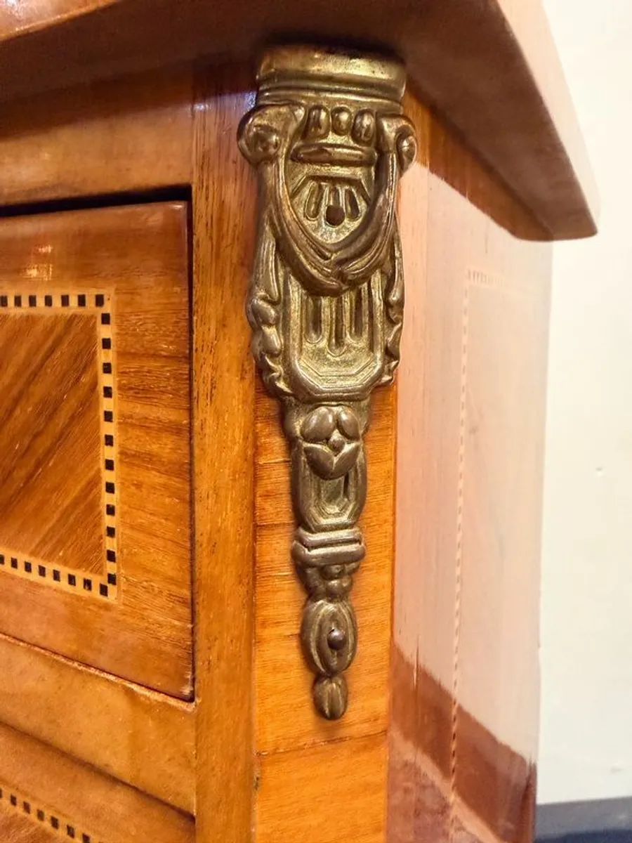 20th Century French Mahogany Chest of Drawers with Brass Details - Image 3