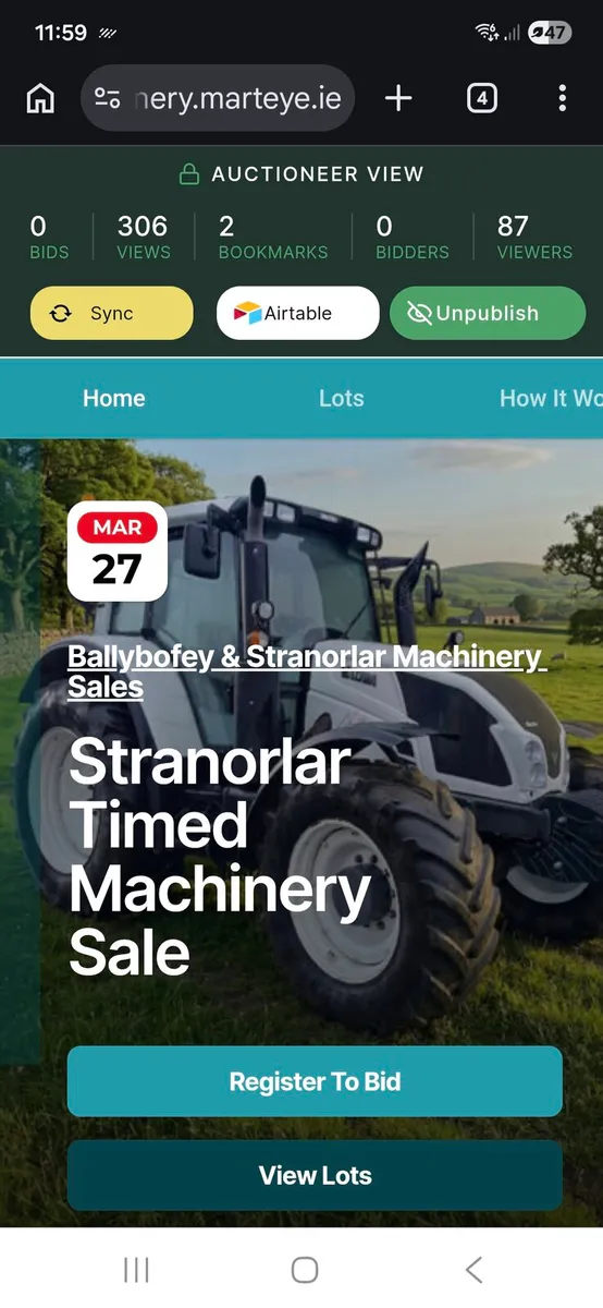 Timed Machinery sale