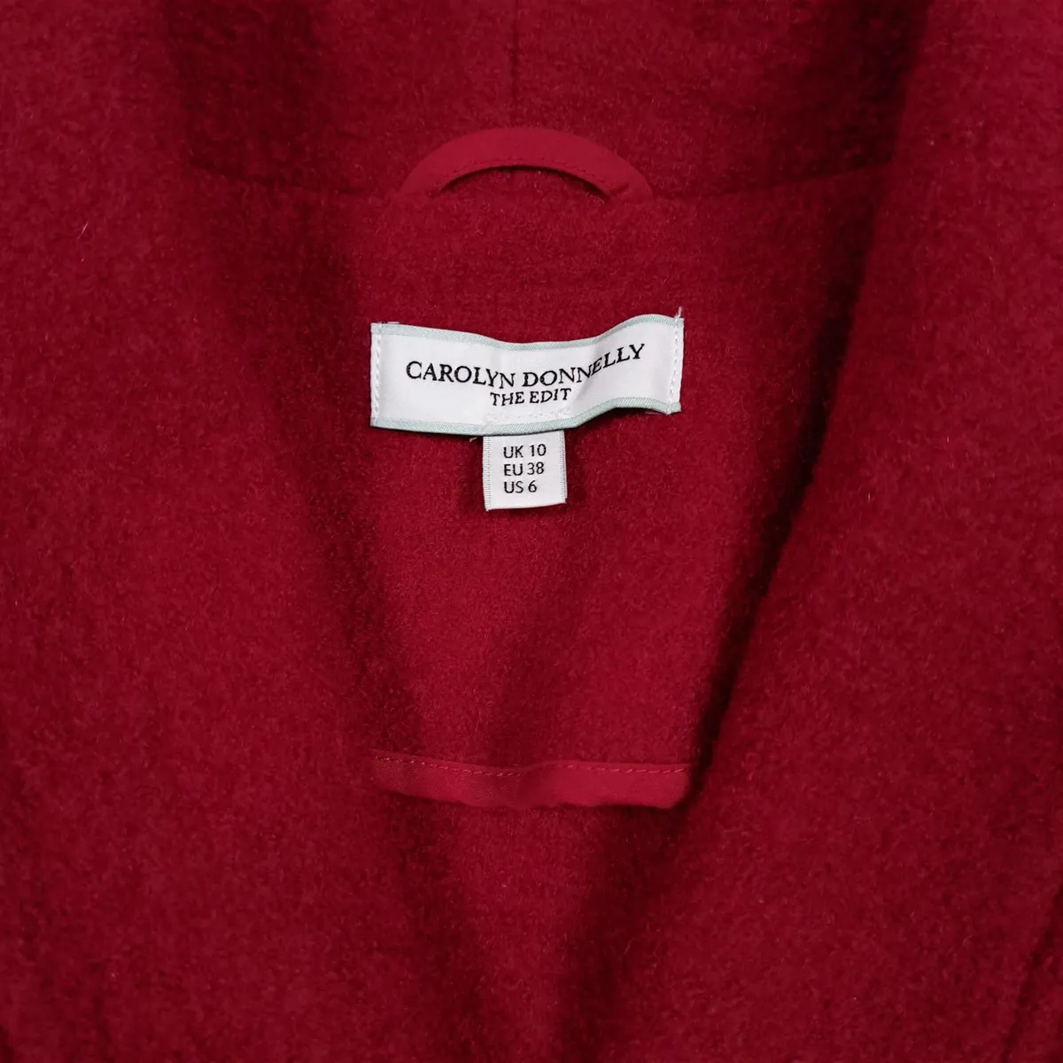 Carolyn Donnelly Red 100% Wool Coat 10UK/38EU - Image 4