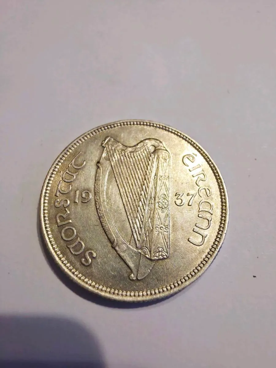 1937 irish silver florin - Image 2