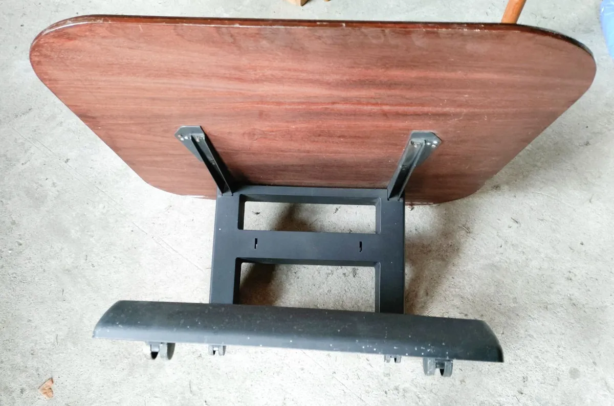 Wide, Low Tv Stand/table On Wheels (used). - Image 3