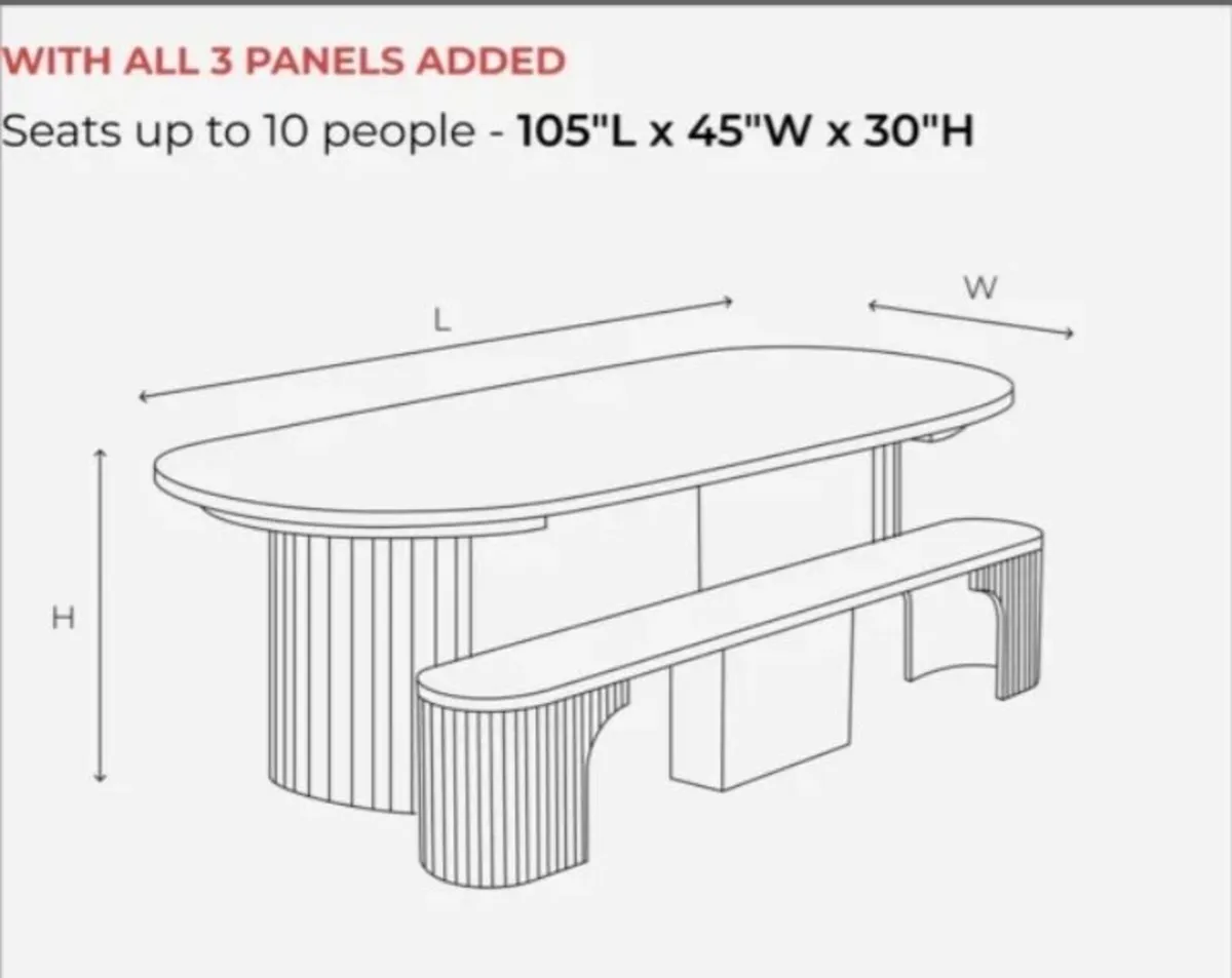 Round Dining Set Dark Walnut - Image 3