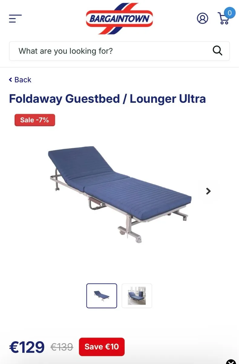BRAND NEW FOLDAWAY BED/LOUNGER ULTRA - Image 1