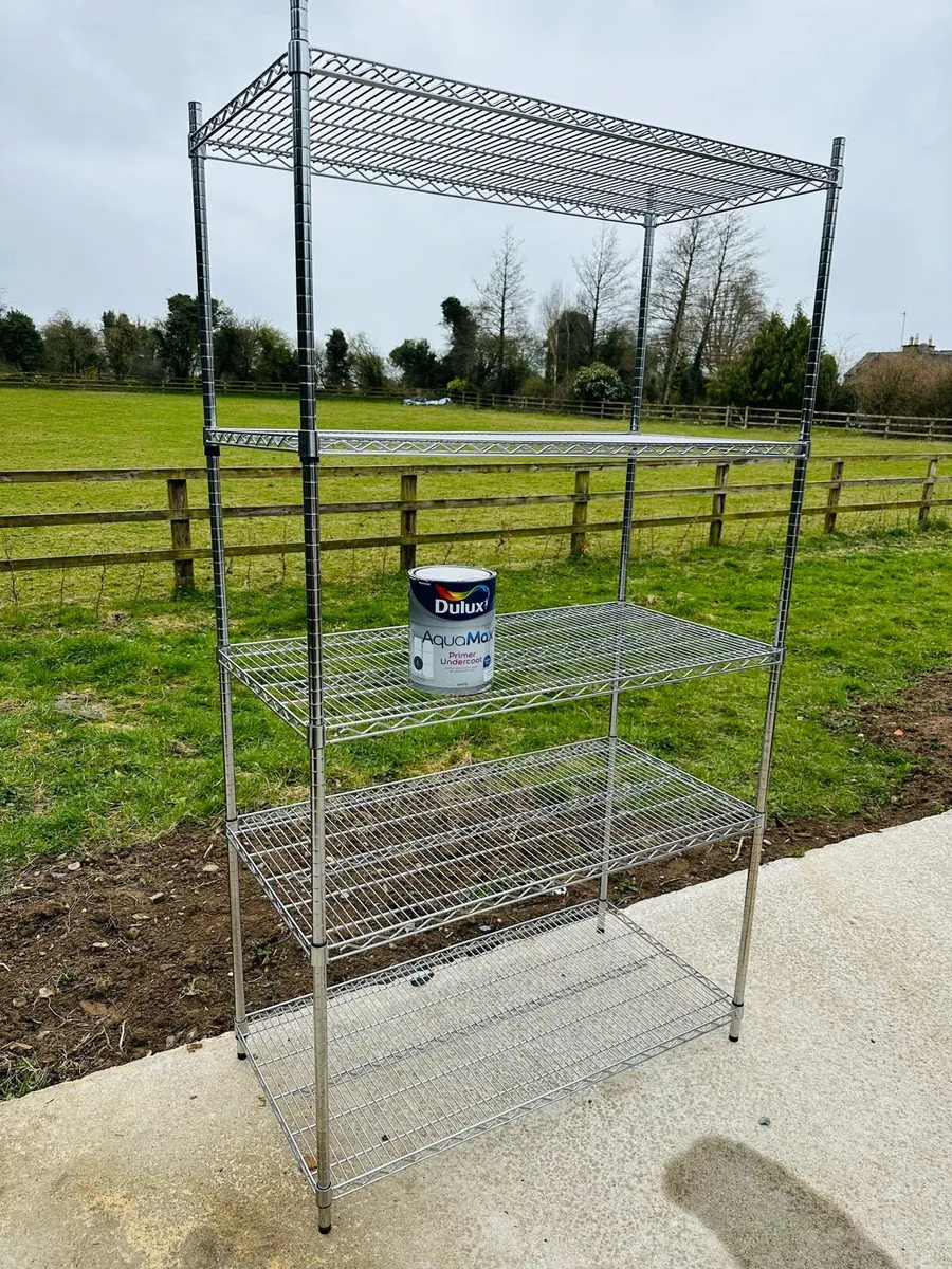 XL STAINLESS STEEL GRID SHELVING UNITS - Image 1