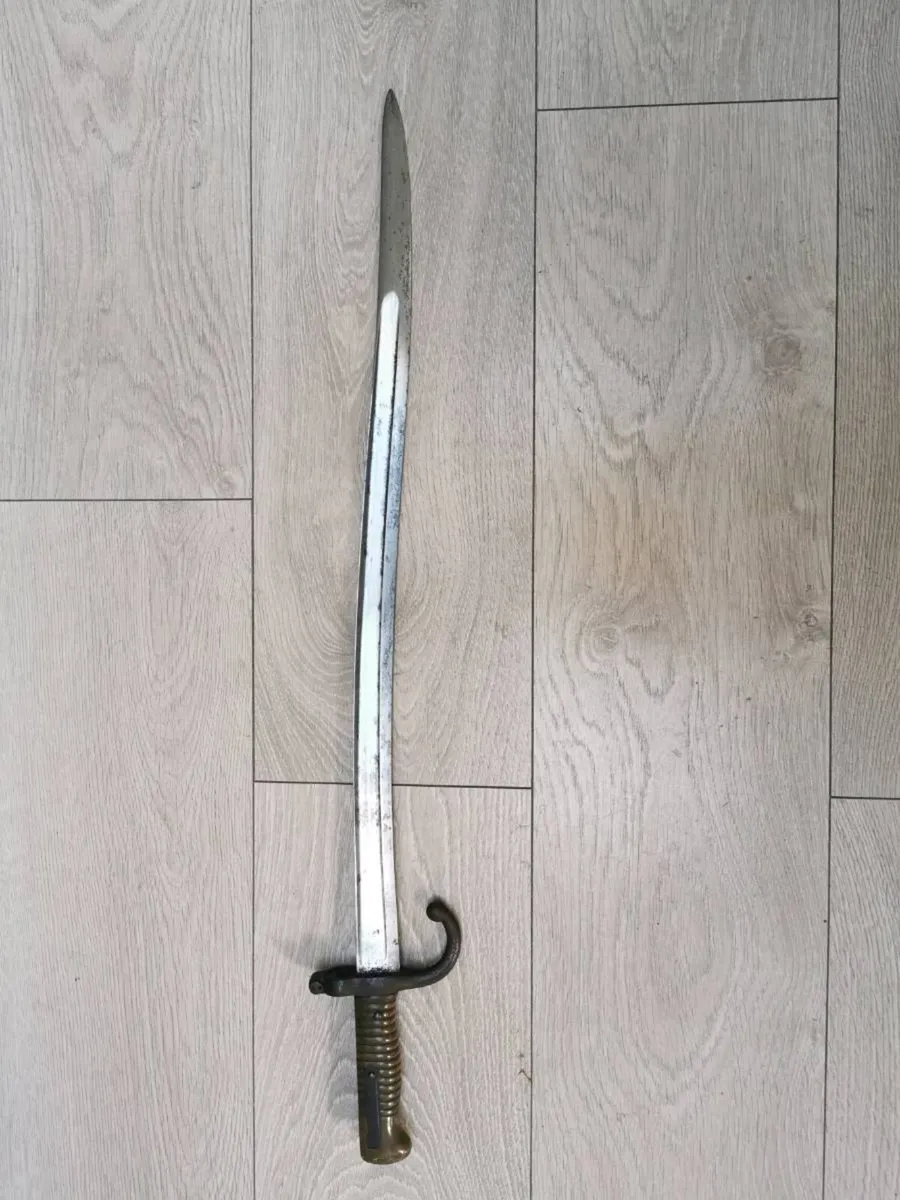 French bayonet and scabbard - Image 1