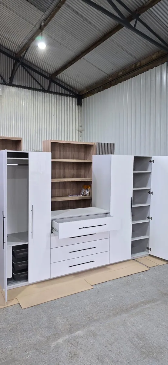 Wardrobes gloss white finish - Image 3