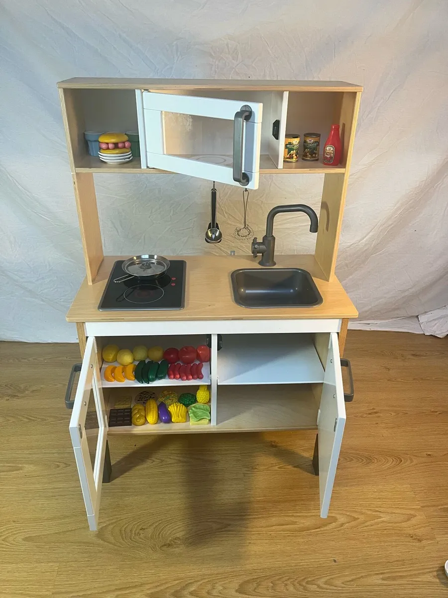 IKEA Duktig Wooden Play Station and asst acce - Image 2