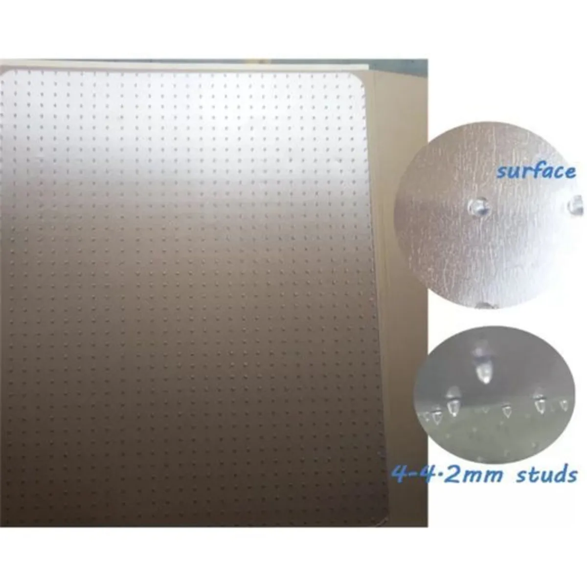 Low Pile Carpet Straight Rectangular Chair Mat - Image 1