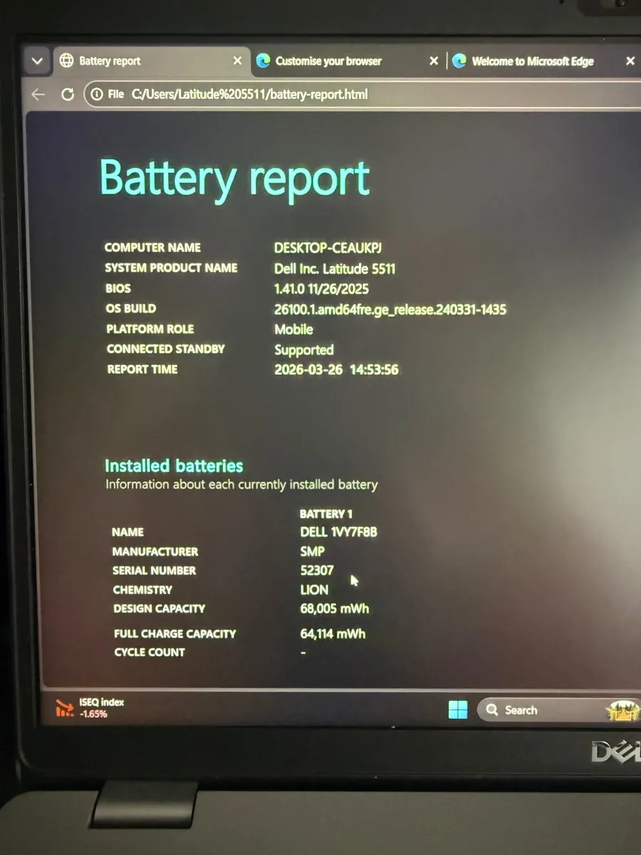 Dell Latitude 5511 Laptop i7/32GB/512SSD/FHD/Nvidi - Image 2